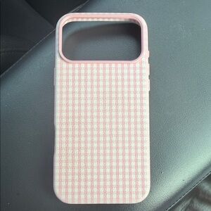Pink Gingham Phone 17 Pro Max Case
